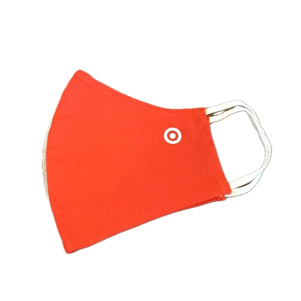 Lot Of 8 Official Target Employee Face Mask Bullseye 2 Packs Of 4 XL 100% Cotton